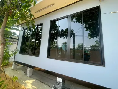 งานติดฟิล์มกรองแสงที่ ซ.ประชาสำราญ2 หนองจอก โครงการ บ้านสร้างเอง